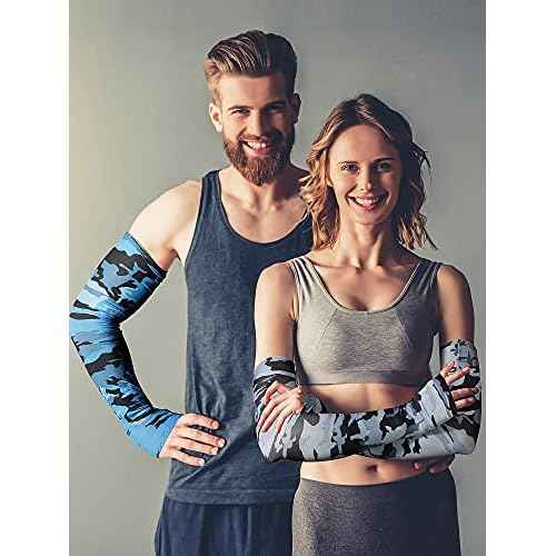 20 Pairs Sun Protection Arm Sleeves Fingerless Gloves Unisex Arm Covers Ice Silk Cooling Sleeves Protective Non-Slip Arm Sleeves for Outdoor Sports Running Cycling Driving, 20 Colors