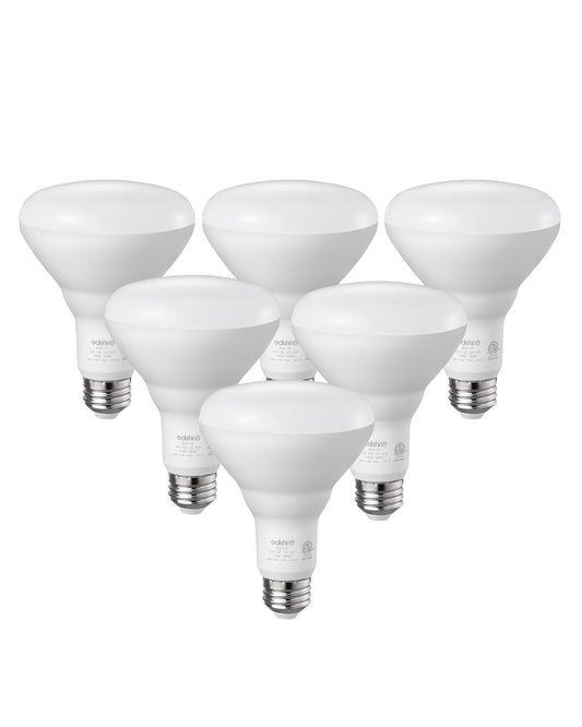 EDISHINE BR30 LED Bulb, Dimmable Flood Lights for Indoor Outdoor, CRI85+ 850LM Super Bright 11W Equivalent 65W, 5000K Daylight White Recessed Light Bulb, LED Can Light Bulbs E26 Base 6 Pack ETL Listed