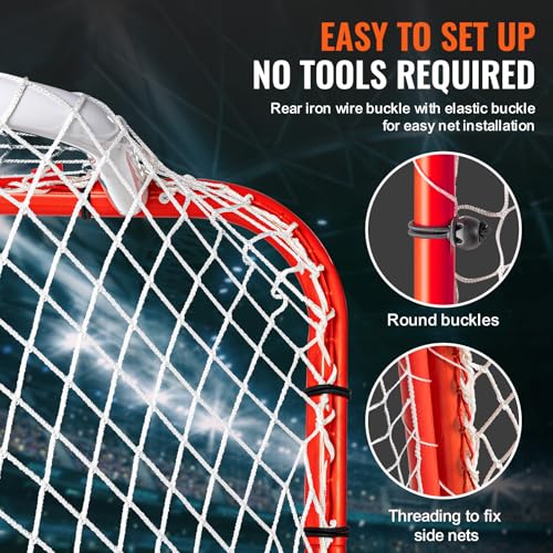 Portable Hockey Goal with Backstop and Targets - 72 Inch