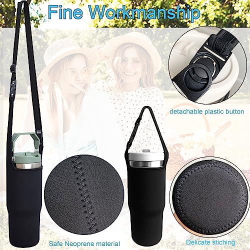 30oz Water Bottle Carrier Sling Bag Sleeve for Tumbler - Black