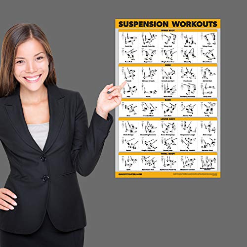 Exercise Poster Set - 20 Laminated Workout Posters (18" x 24")