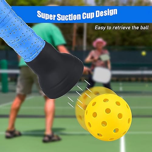 Pickleball Ball Retriever - Silicone Paddle Picker - Black - 1 Pack