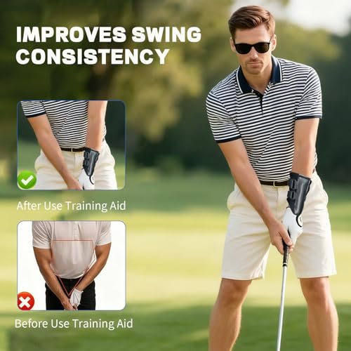 Golf Wrist Training Aid - 2 Pack Swing Band & Grip Trainer