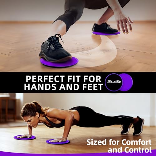 Exercise Sliders for Pilates and Fitness - Purple Discs (2pcs)