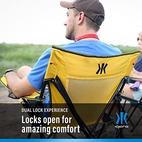 Kijaro XXL Dual Lock Camping Chair - Supports Up to 400lbs | Versatile Folding Outdoor Seat