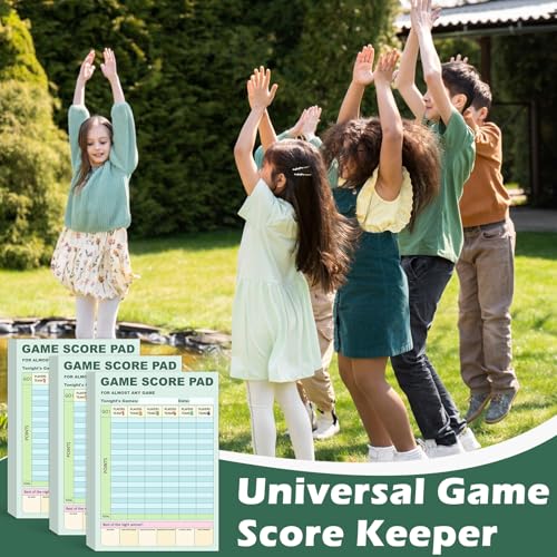 30 Sheets Game Score Pads - Double Sided Score Tracker, 6 x 9 Inch