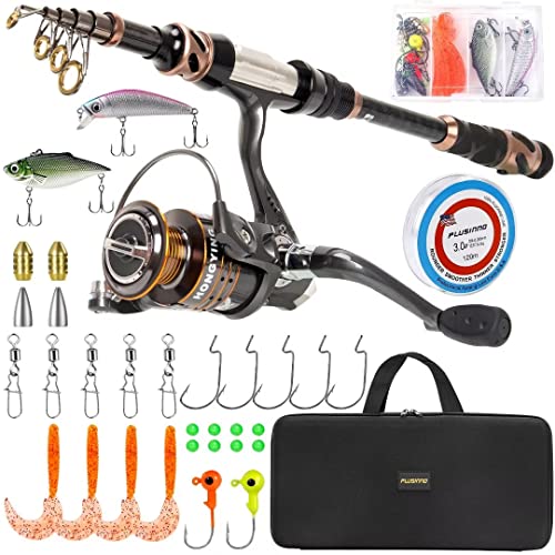 Telescopic Fishing Rod and Reel Combo – Carbon Fiber Full Kit
