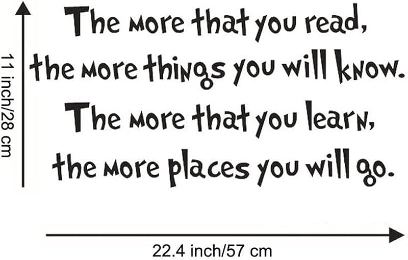 Inspirational Wall Quote Decal - The More That You Read