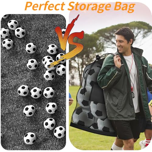Extra Large Mesh Ball Bag - Heavy Duty 24"x36" for 8-10 Balls