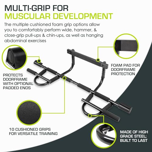 Multi Grip Pull Up Bar - Durable Steel for Home Gym Fitness