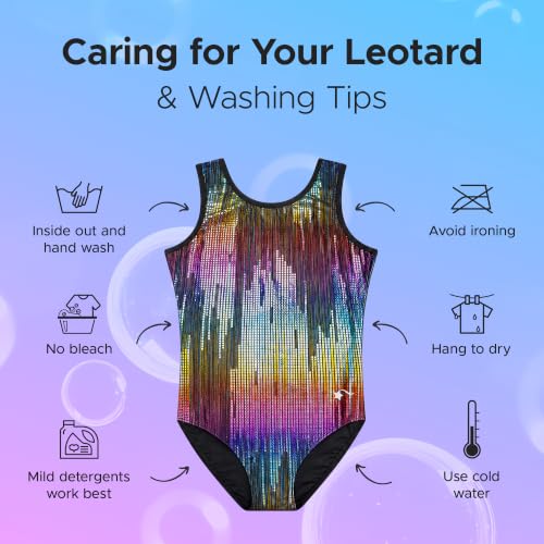 Destira Catlandia Split-Back Gymnastics Leotard for Girls, Tokyo Nights