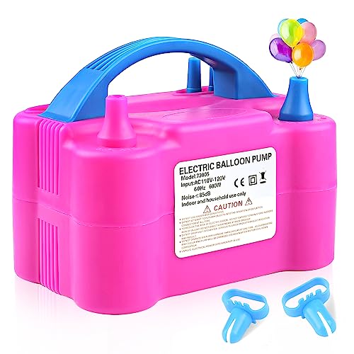 Electric Balloon Pump with Dual Nozzle - Fast Inflator for Parties