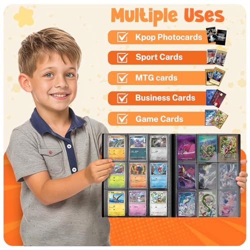 360 Card Capacity Trading Card Binder with 20 Pages - Black