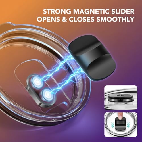 20 oz Tumbler Lid Replacement – Magnetic Slider, Spill-Proof, BPA-Free