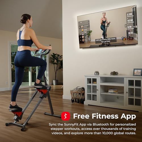 Stair Stepper & Climber Exercise Machine - Compact Red Cardio Trainer