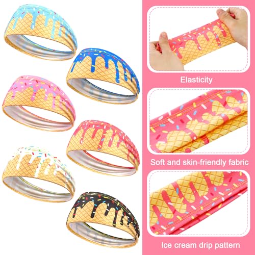 Suncalla 12 Pcs Ice Cream Youth Baseball Headbands - Team Gift & Sports Accessory