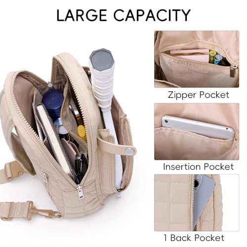 CLUCI Pickleball Bag for Women Quilted Crossbody Sling Bag