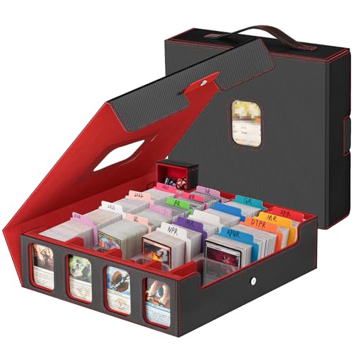 Large Capacity Trading Card Storage Box - Holds 3200+ Cards, Durable & Portable