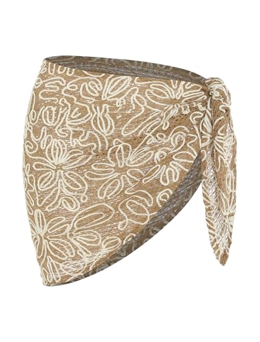 Women's Sarong Cover-Up Mini Skirt Bathing Suit - Coffee