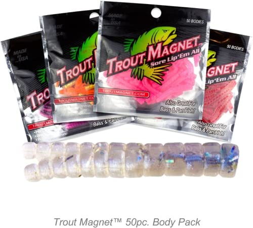 Trout Magnet 50-Pack Split-Tail Grub Body Pack - Millie