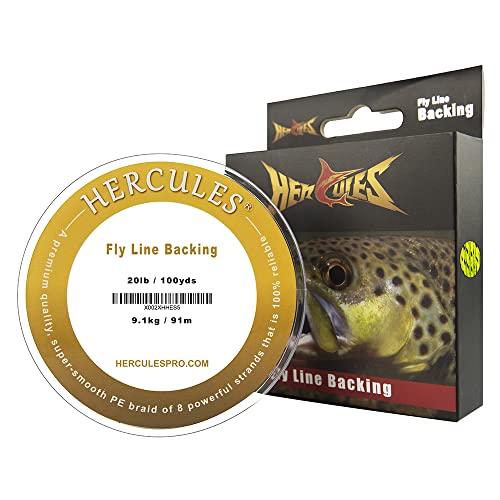 Fly Line Backing 20lb, 100Yds - Fluorescent Yellow & Black