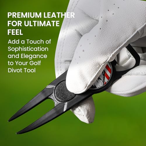 Finger Ten 7-in-1 Golf Divot Repair Tool with Ball Marker 2 Pack – Black