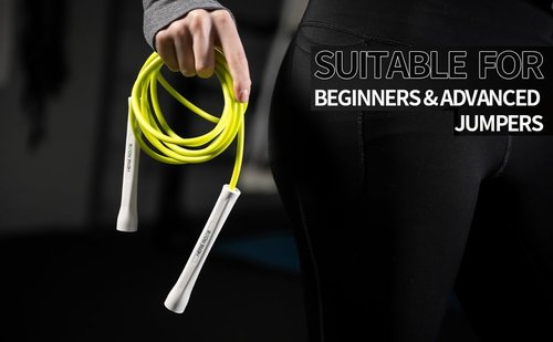 Hererope 6MM PVC Jump Rope - Adjustable Skipping Rope for Fitness, Speed, and Cardio Training
