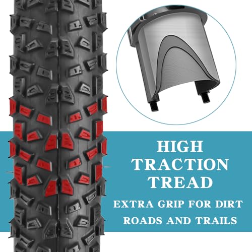 SIMEIQI 29x2.125 Bike Tires 2 Pack with Inner Tubes & Levers, Anti-Puncture