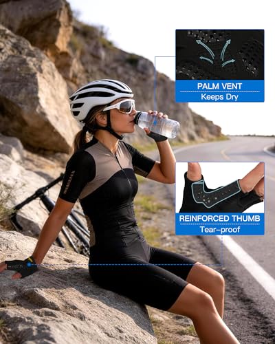 Padded Cycling Gloves for Men and Women - Anti-Slip Breathable - Medium