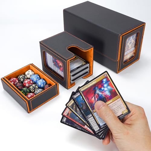 MTG Commander Deck Box - 3-in-1 Card Storage Organizer for 200 Cards