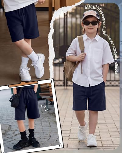 Boys' Athletic Knee Length Shorts - Summer Casual Wear