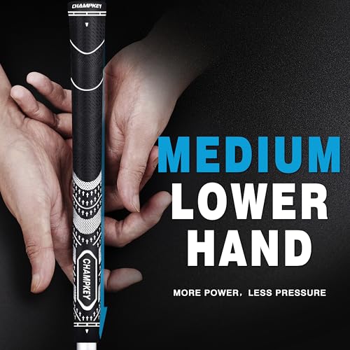 Soft Rubber Golf Grips Set - 13 Pack with Putter Grip - White Midsize