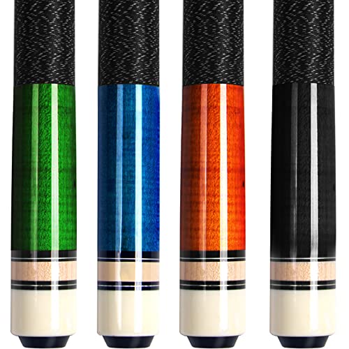 58" Canadian Maple Pool Cue Stick Set - 18, 19, 20, 21 oz