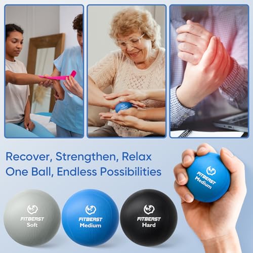 Grip Strength Trainer Set - 6-Piece Cool Tones for Hand Therapy