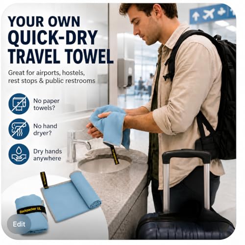 Ultralight Quick Dry Microfiber Towel - Blue
