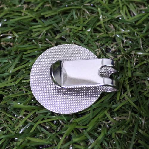Golf Hat Clips - Magnetic Ball Marker Holders, 2 PCS Silver