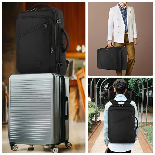 Expandable Travel Backpack 45L - Lightweight, Water Resistant Carry-On Bag