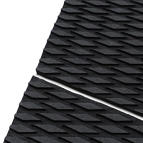 HJdeck EVA Boat Flooring 47.2"x11.8" Self-Adhesive Non-Slip Decking Sheet Black