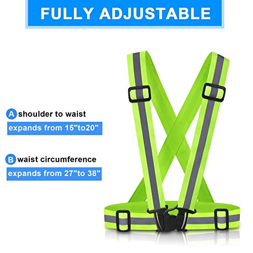 High Visibility Reflective Vest for Running - Bright Green