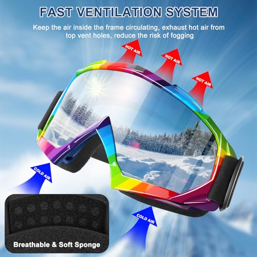 Ski Goggles with UV Protection - Silver (Vlt 9.3%)