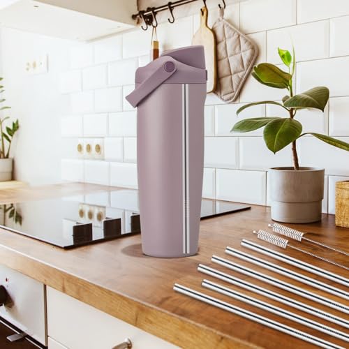 Reusable Metal Straws for Owala FreeSip Sway 40oz Water Bottle - 6 Pack