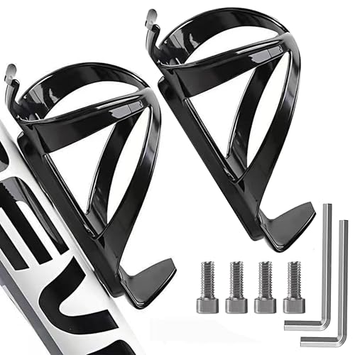 Bike Water Bottle Cage 2 Pack - Universal Black Holders