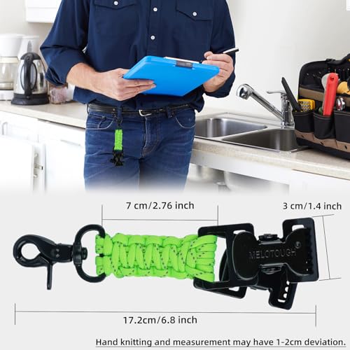 Tactical Glove Clip Holder - Heavy-Duty Alligator Clips - Lime