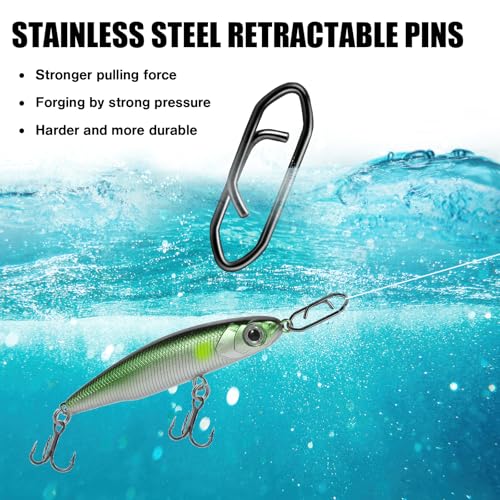 Stainless Steel Fishing Speed Clips - 50 Pcs Small Quick Change Snaps