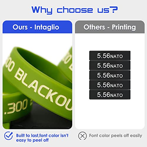Magazine Marking Bands - 6 Pack Blue-White with Flag