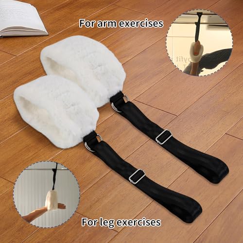 Adjustable Pilates Straps - Plush Cuffs for Home Gym