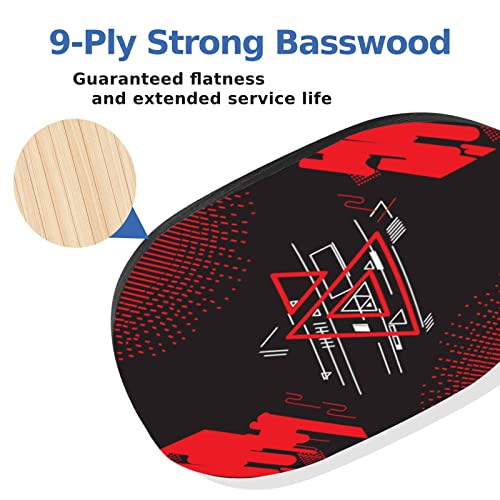 Premium Pickleball Paddle Set - 4 Wood Paddles, 4 Balls & Towels