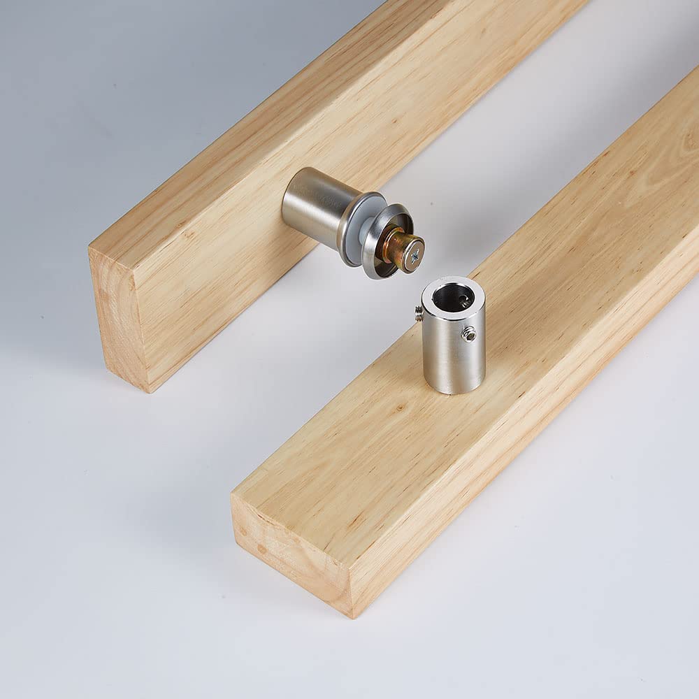 Rzeloyde Oak Wood Handle Glass Door Handle Set Customize Logo Free Long Door Handle Glass Door pulls,Front Door Handle,Closet Handle,Wood Handle (Length 16inches*Width 2inches, Wood Handle)…