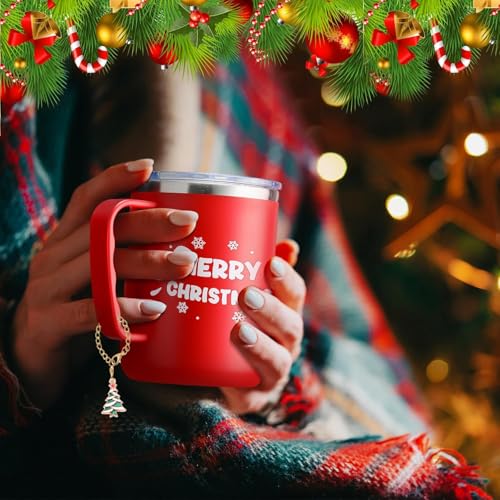 Christmas Tumbler Handle Charms - 4 Piece Holiday Accessory Set C-4pcs-a