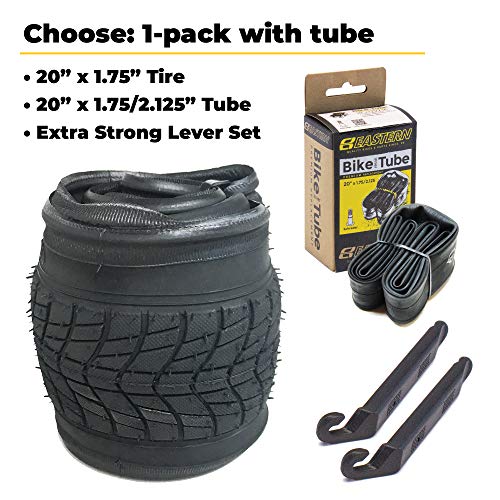 Eastern Bikes 20 Inch Bike Tire with Tube for Kids & BMX - Includes Tools
